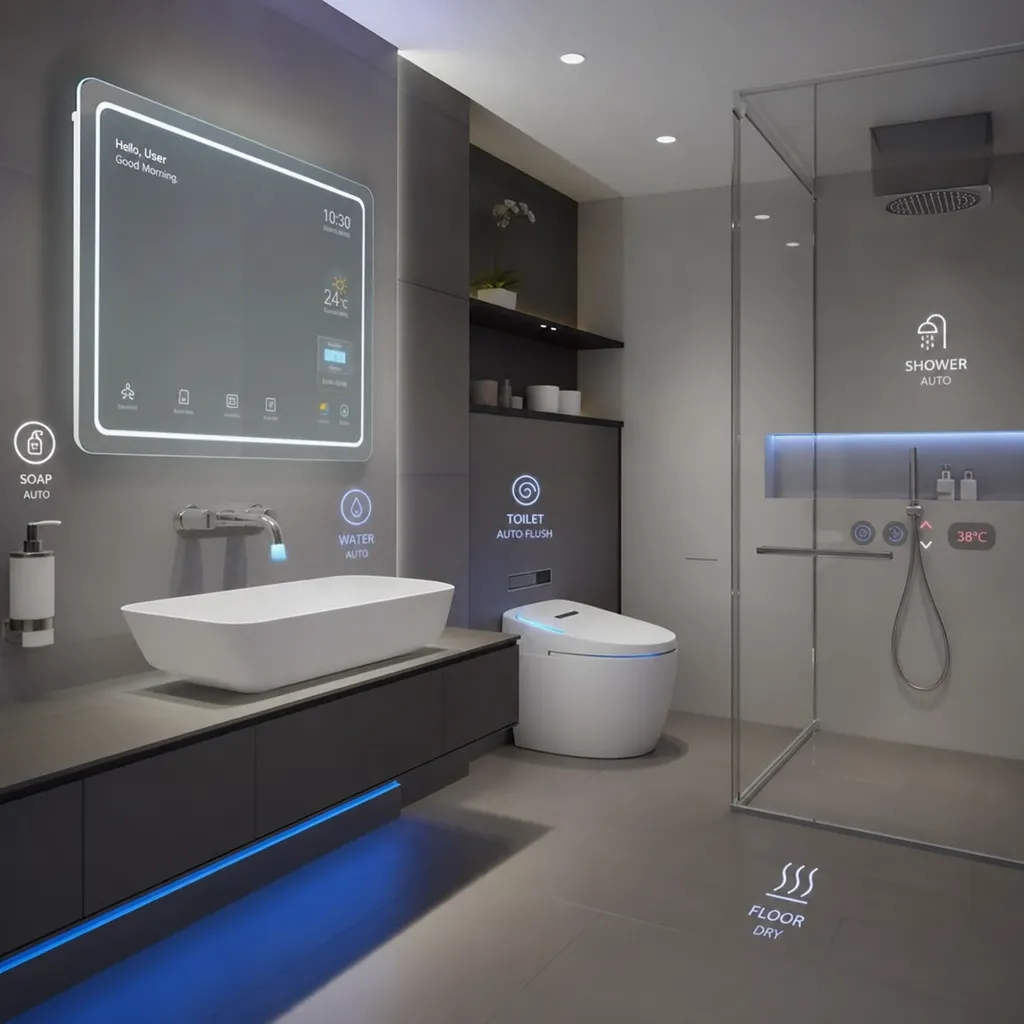 A Futuristic Smart Bathroom With Touchless Technology