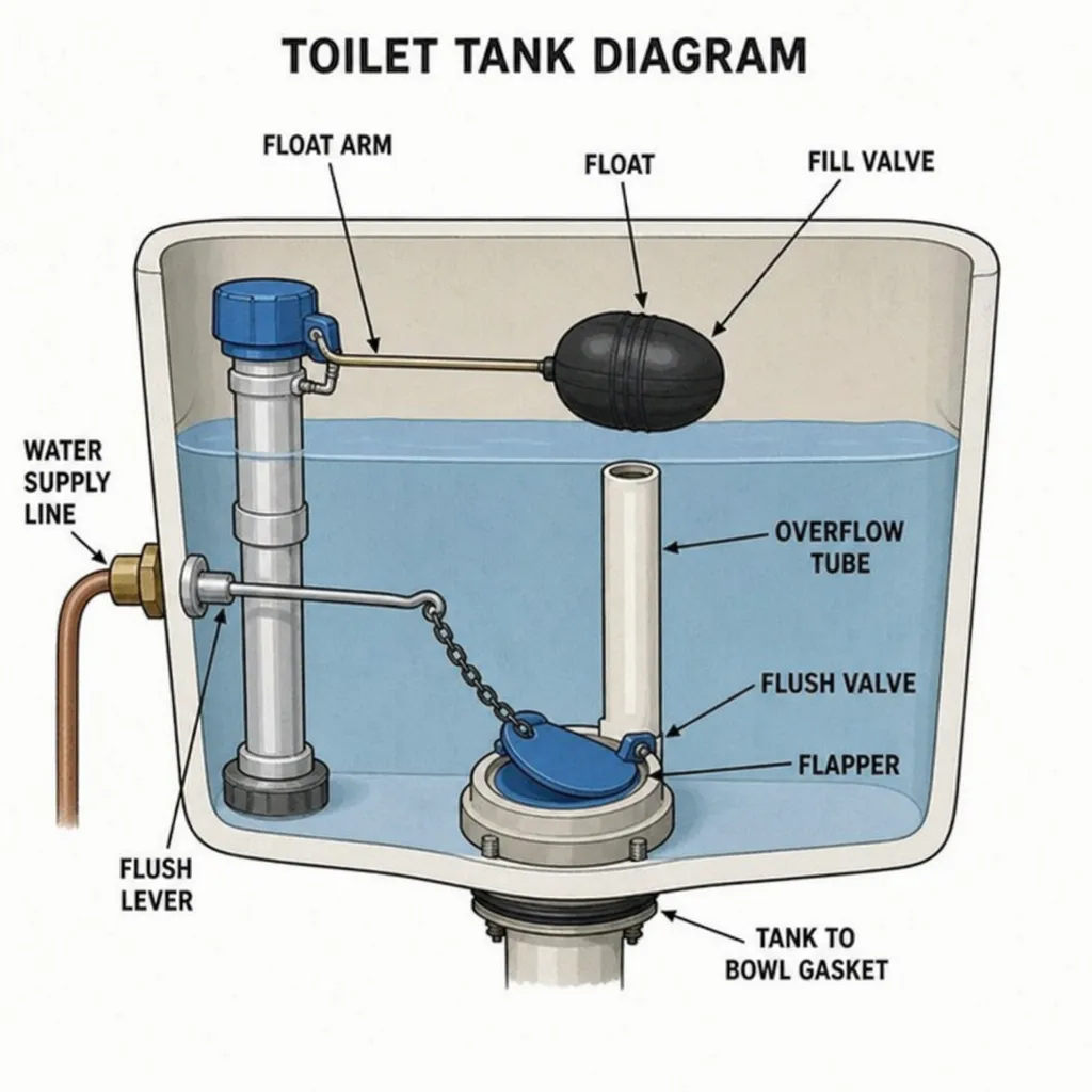Toilet Tank Diagram