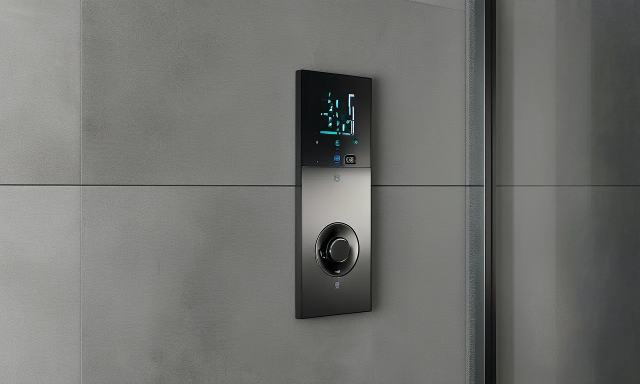 Digital shower control panel with temperature presets