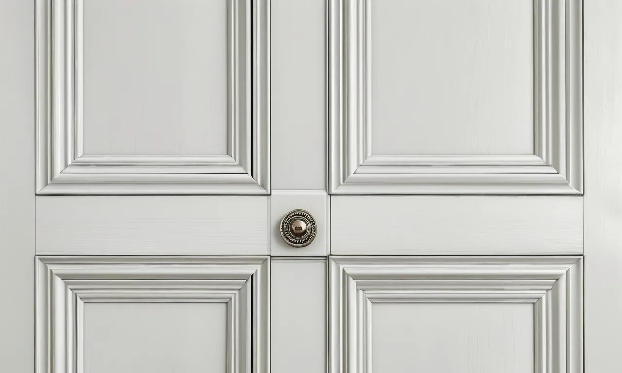 White shaker cabinet door with recessed center panel