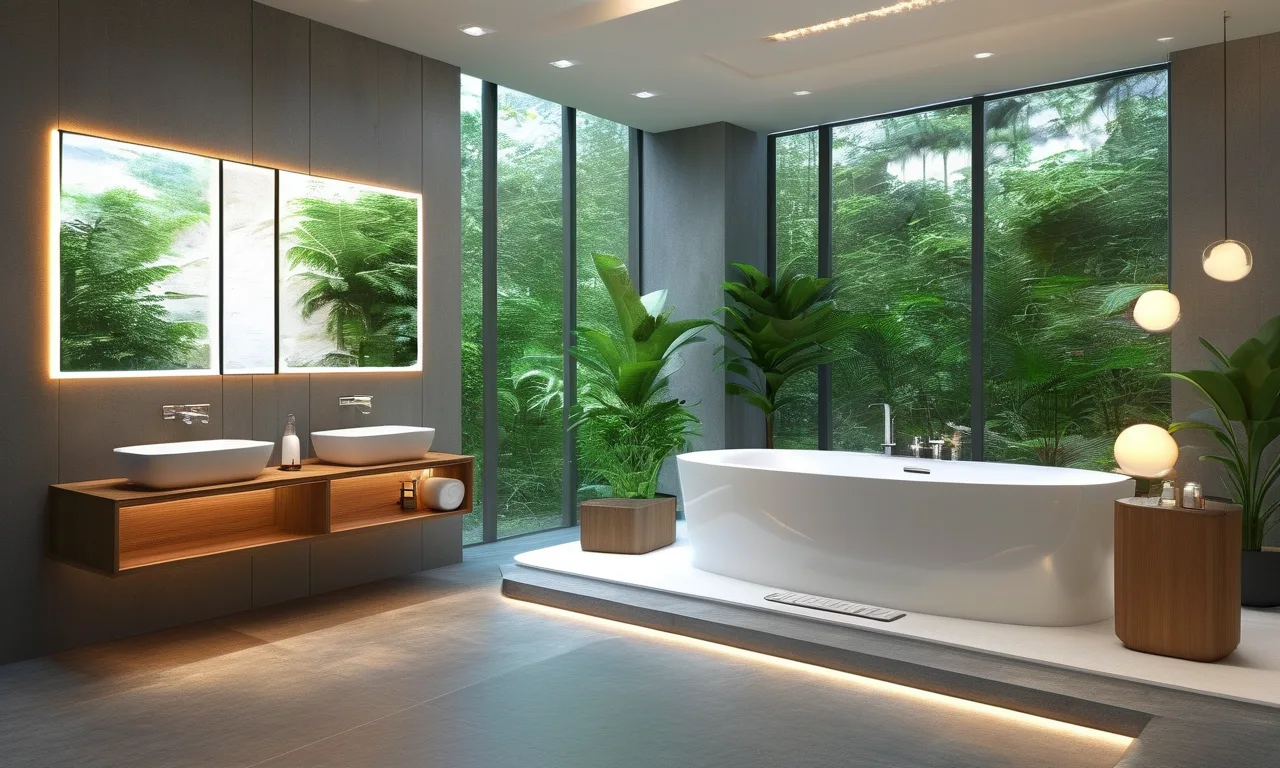 Smart bathroom with connected devices and app control