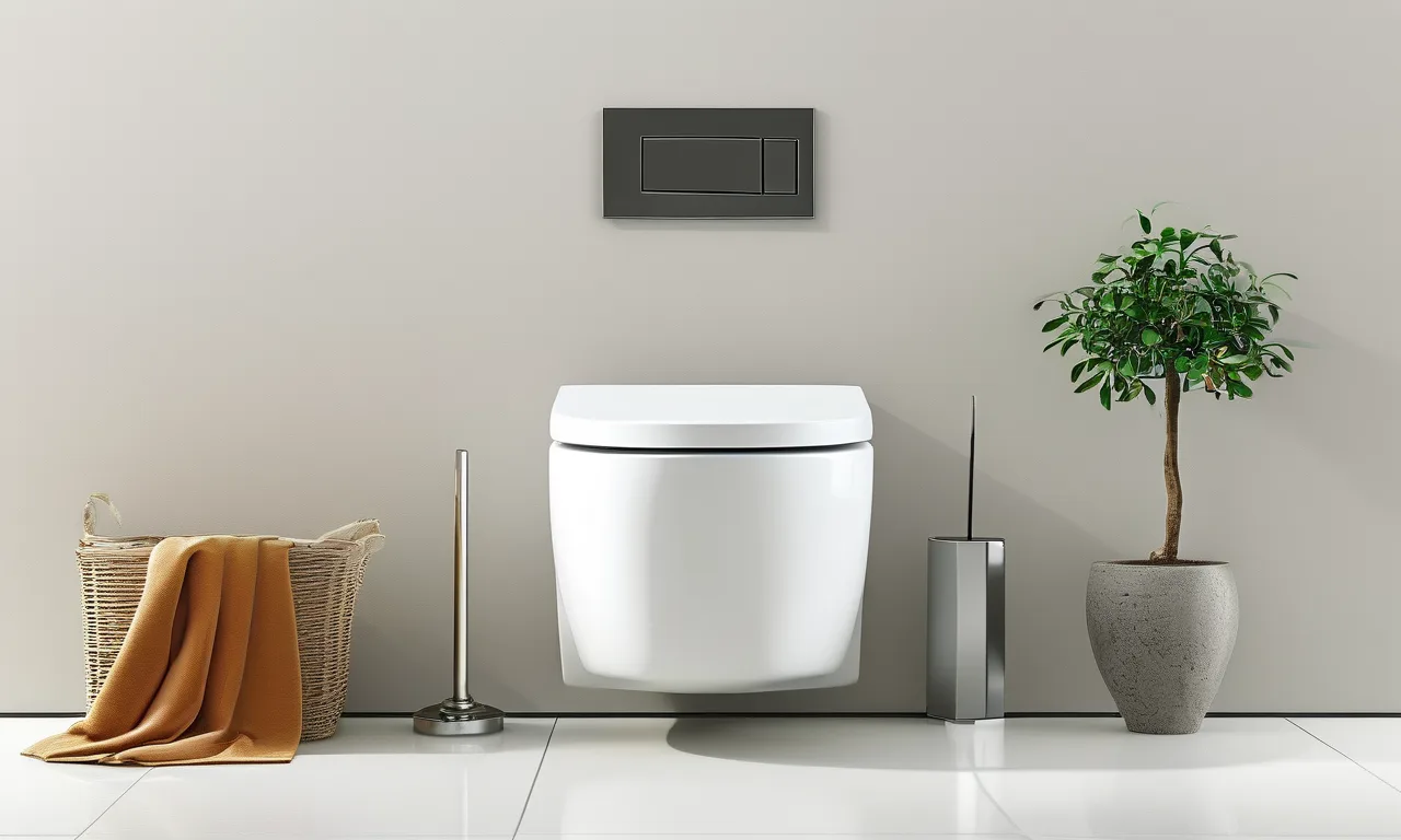Modern smart toilet with bidet and auto-open features