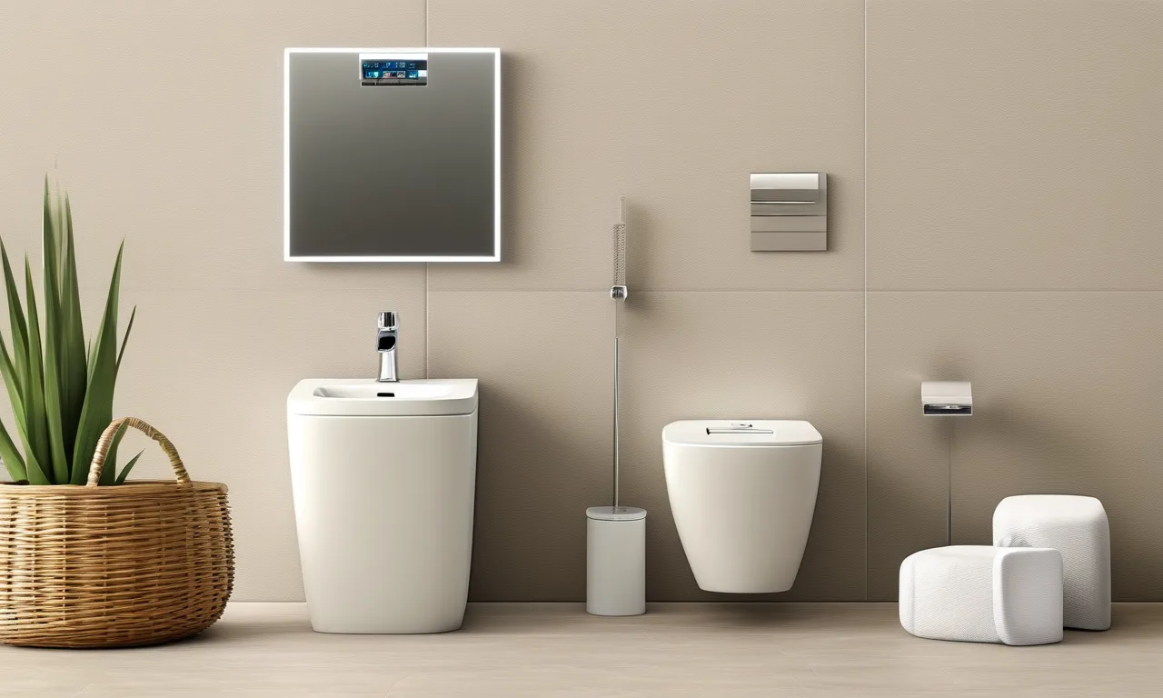 Smart bathroom products: mirror, faucet, toilet