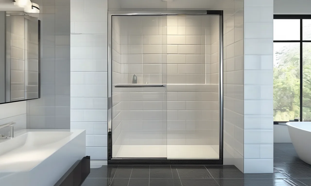 Framed sliding shower door enclosure