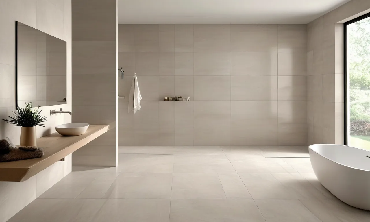 Porcelain tile flooring