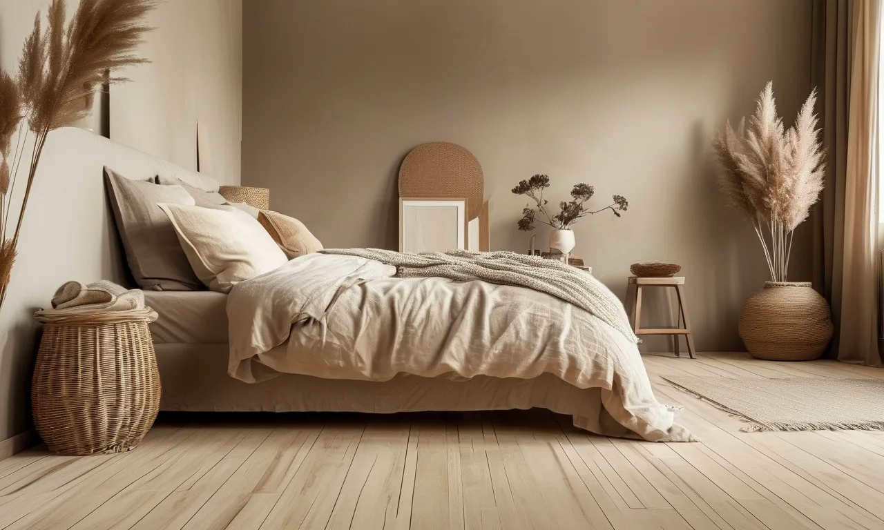 Laminate wood-look flooring in bedroom